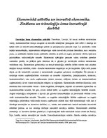 Konspekts 'Ekonomiskā attīstība un inovatīvā ekonomika. Zināšanu un tehnoloģiju loma inovat', 1.