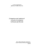 Referāts 'Comparison and Analysis of 
Economic Development in Estonia and Slovenia', 1.