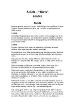 Konspekts 'Alberts Bels "Būris"', 1.
