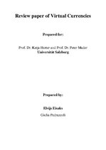 Diplomdarbs 'Bitcoins - Virtual Currencies', 1.