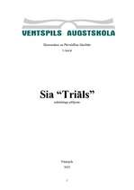 Referāts 'SIA "Triāls" - mārketinga pētījums', 1.