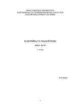 Konspekts 'Elektrība un magnētisms', 1.