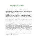 Eseja 'Draudzība', 1.