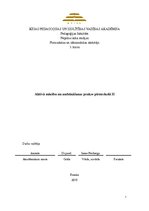 Prakses atskaite 'Prakse pirmsskolā', 1.