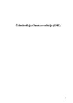 Eseja 'Čehoslovākijas Samta revolūcija', 1.