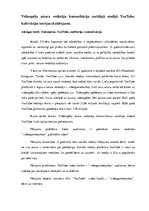 Referāts 'Videospēļu satura veidotāja komunikācija sociālajā medijā YouTube: kultivācijas ', 1.