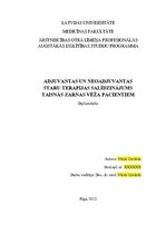 Diplomdarbs 'Adjuvantas un neoadjuvantas staru terapijas salīdzinājums taisnās zarnas vēža pa', 1.