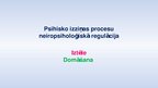 Prezentācija 'Psihisko izziņas procesu neiropsiholoģiskā regulācija - domāšana un iztēle', 1.