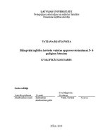 Diplomdarbs 'Bilingvālā izglītība latviešu valodas apguves veicināšanai 5-6 gadīgiem bērniem', 1.