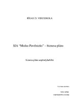 Biznesa plāns 'SIA "Medus pavēlnieks"', 1.