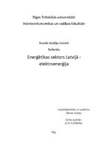Referāts 'Enerģētikas sektors Latvijā - elektroenerģija', 1.
