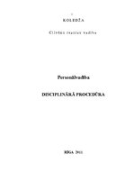 Konspekts 'Personālvadība. Disciplinārā procedūra', 1.