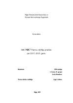 Referāts 'SIA "ABC" finanšu rādītāju analīze', 1.