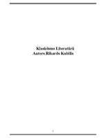 Referāts 'Klasicisms literatūrā', 1.