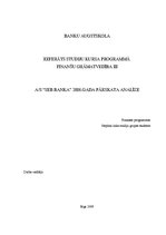 Referāts 'AS "SEB Banka" 2008.gada pārskata analīze', 1.
