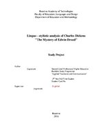 Referāts 'Linguo-Stylistic Analysis of Charles Dickens "The Mystery of Edwin Drood"', 1.