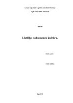 Konspekts 'Lietišķo dokumentu kultūra. Vēstules, vizītkartes', 1.