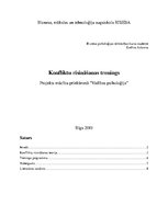 Konspekts 'Konfliktu risināšanas trenings - projekts', 1.
