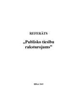 Referāts 'Publisko tiesību raksturojums', 1.