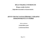 Konspekts 'Kontu grupas naudas līdzekļu uzskaites korespondence un nozīme', 1.