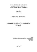 Referāts 'Laikraksta "Diena" 2008.gada oktobra ievadrakstu analīze', 1.