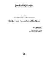 Referāts 'Baltijas valstu salīdzinājums', 1.