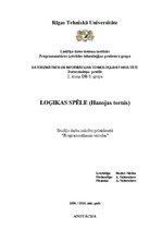 Referāts 'Loģikas spēles izveide "Hanojas tornis"', 1.