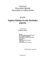 Referāts 'Atpūtas kluba izveide Ilzeskalna pagastā', 1.