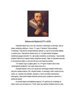 Konspekts 'Johanness Keplers', 1.