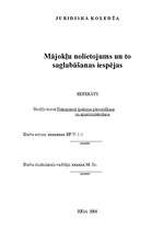 Referāts 'Mājokļu nolietojums un to saglabāšanas iespējas', 1.