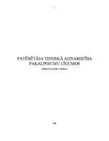 Referāts 'Patērētāja tiesiskā aizsardzība pakalpojumu līgumos', 1.