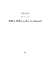 Referāts 'Budžeta deficīta iemesli un novēršanas ceļi', 1.
