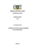Konspekts 'Interneta lietotāju skaita prognoze Latvijas Republikā', 1.