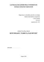 Referāts 'Renē Dekarts “Pārruna par metodi”', 1.