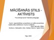Referāts 'Mācīšanās stils - aktīvists', 15.