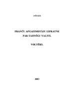 Referāts 'Franču apgaismotāju izpratne par taisnīgu valsti. Voltērs', 1.