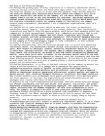 Eseja 'The Role of the Financial Manager', 1.