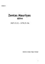 Referāts 'Zentas Mauriņas biogrāfija', 1.