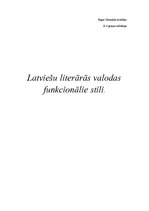 Paraugs 'Latviešu literārās valodas funkcionālie stili', 1.