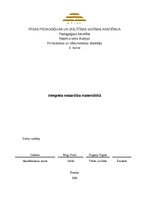 Konspekts 'Integrēta nodarbība matemātikā', 1.