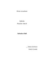 Referāts 'Salvadors Dalī', 1.