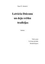 Konspekts 'Latviešu Dziesmu un deju svētku tradīcijas', 1.