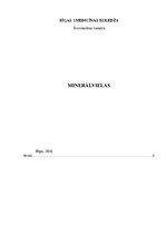 Referāts 'Minerālvielas', 1.