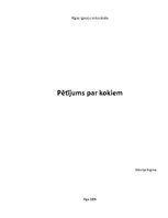 Referāts 'Pētījums par kokiem', 1.