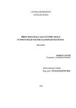 Diplomdarbs 'Bērnu emocionālā sagatavotība skolai un emocionālie faktori, kas iespaido mācīša', 1.