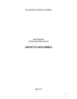 Eseja 'Absolūtā monarhija', 1.