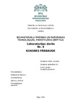 Paraugs 'Koksnes pārbaude', 1.