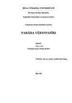 Referāts 'Parāda vērtspapīri', 1.