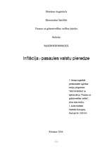 Referāts 'Inflācija: pasaules valstu pieredze', 1.