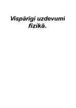 Konspekts 'Vispārīgi uzdevumi fizikā', 1.